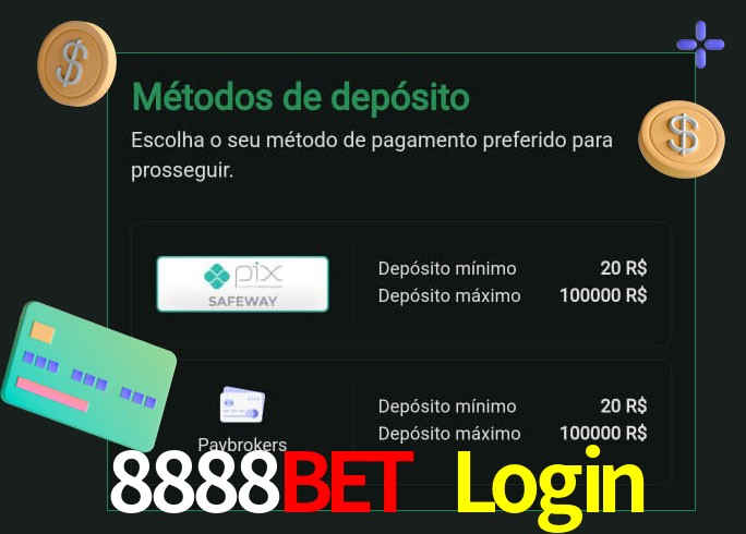 O cassino 8888Bet Login oferece uma grande variedade de métodos de pagamento